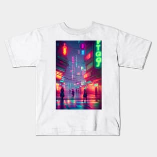 Tokyo Neon Anime Japan Street Vibes <3 Kids T-Shirt